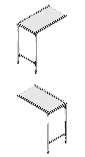 Europrofil-Tisch 1200x 635 x 900 mm, ohne Becken, ohne Spritzblech,  mit offenem Unterbau