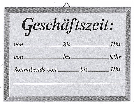 Hinweis- und Türschilder