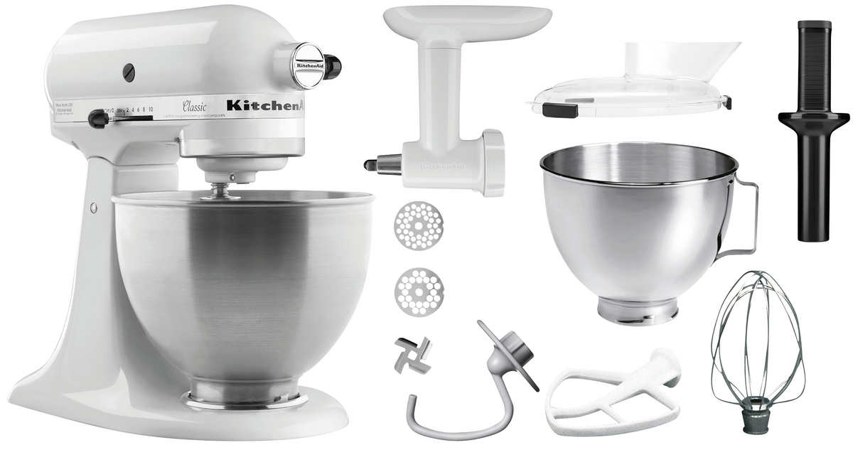 Bartscher KitchenAid 5K45SSEWH-Set, weiss, 4,28L