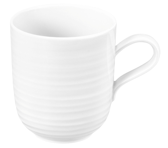 Seltmann Weiden Terra Kaffeebecher 400 Ml – Porzellan, Mit Henkel, Spiralförmigem Relief, Spülmaschinen- & Mikrowellenfest