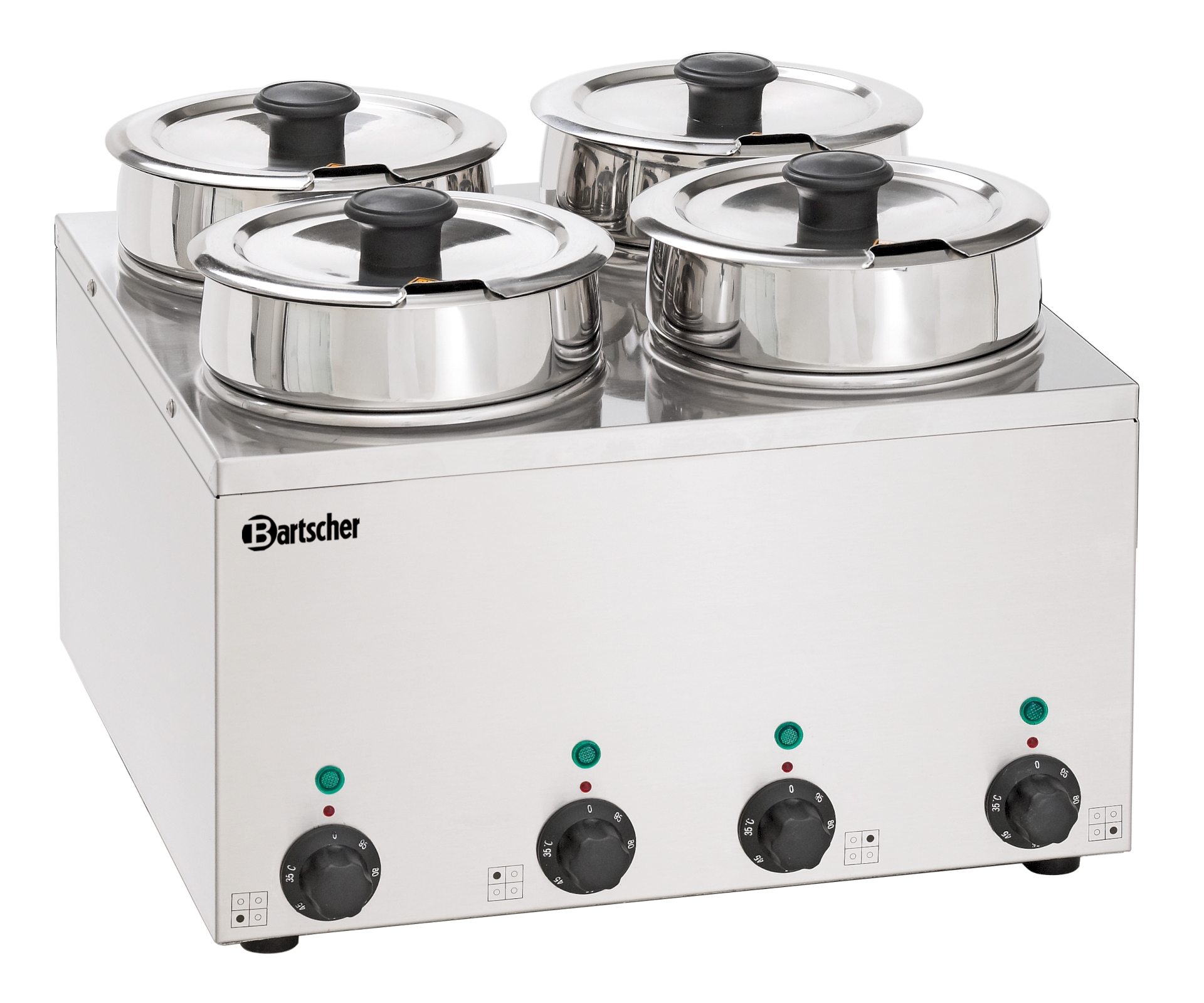 Bartscher Bain Marie Hotpot, 4x Topf, 3,5 L