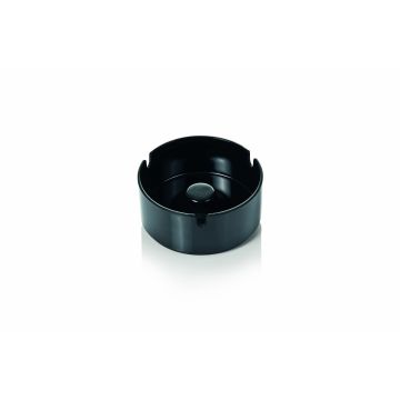 WAS 6 x Aschenbecher Ø 10 cm schwarz Melamin