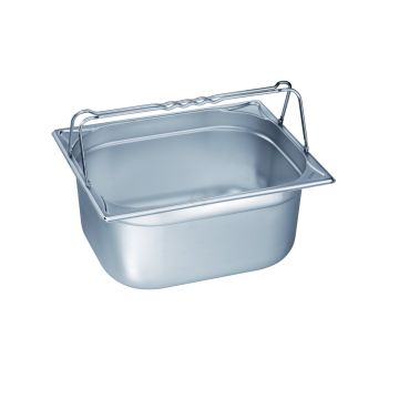 B.PRO Gastronorm-Behälter 11,7 Liter Edelstahl GN 1/2 mit Bügelgriffen-200 mm