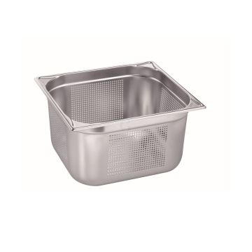 B.PRO Gastronorm-Behälter 16,7 Liter Edelstahl GN 2/3 Gelocht-200 mm