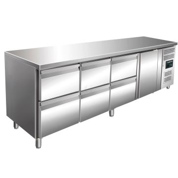 SARO Kühltisch 1 Tür + 3x2 Schubladen, KYLJA 4160 TN