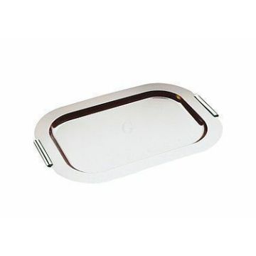 APS Tablett FINESSE verchromte Messing-Griffe 70x48 cm