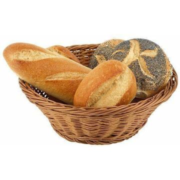 APS Brot- und Obstkorb rund 19x9 cm braun