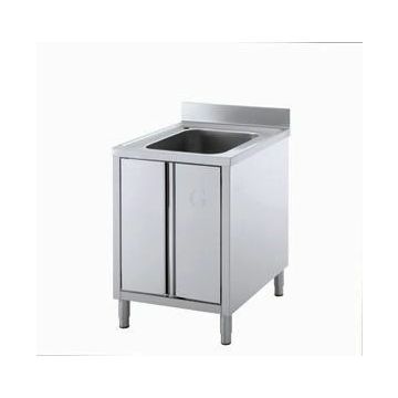 Gastro-Steel Edelstahl Spülschrank mit 1 Becken 700 x 600 mm