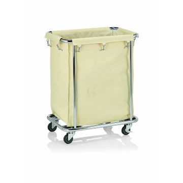 WAS Wäschewagen weiß 65 x 45 x 84 cm Nylon verchromt