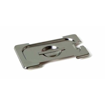 Rieber GastroNorm-Behälter GN 1/9 Flachdeckel mit Löffel/Griff Ausschnitt