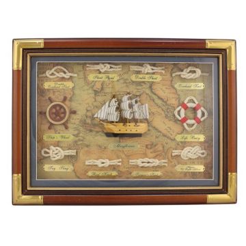 SeaClub Knotentafel hinter Glas in Englisch