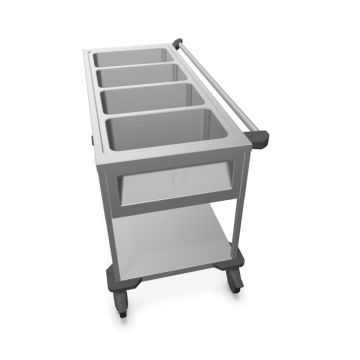 B.PRO Speisenausgabewagen SAW-L 4 Beheizt Offen für Anfahrwand