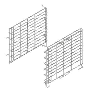 RATIONAL Einhängegestell Typ XS 6-2/3, 6x2/3GN, 46 mm Schienenabstand, Musterbild