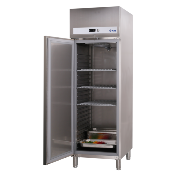 KBS Edelstahl-Gewerbe-Kühlschrank Ready KU 707 Türanschlag links