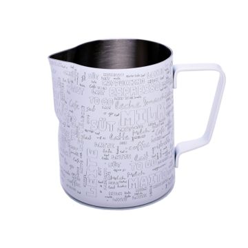 Coffway Milchkännchen mit Pulverbeschichtung 590 ml, text milk