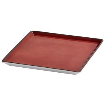 Frilich RAISER OAK Frischeplatte - Porzellanplatte, 230 x 230 mm rot