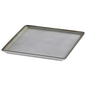 Frilich RAISER OAK Frischeplatte - Porzellanplatte, 230 x 230 mm grau