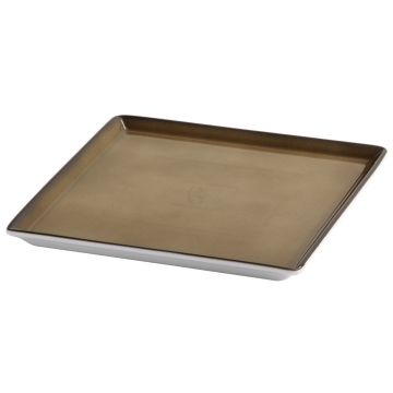 Frilich RAISER OAK Frischeplatte - Porzellanplatte, 230 x 230 mm caramel