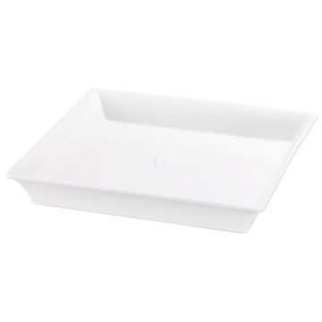 Frilich RAISER OAK Frischeschale - Porzellanschale 350 x 350 mm, weiß