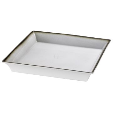 Frilich RAISER OAK Frischeschale - Porzellanschale 350 x 350 mm, grau