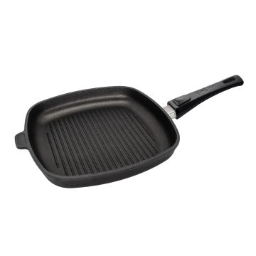 SARO Eurolux Premium Grillpfanne 28 x 28 cm, abnehmbarer Griff