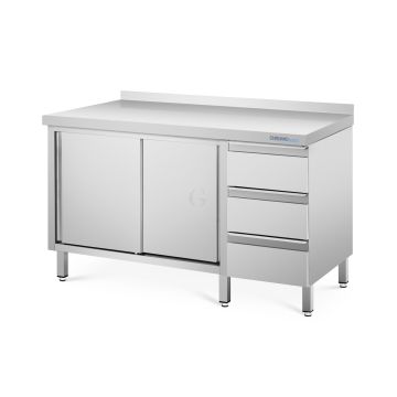 CHROMOnorm Arbeitsschrank mit Schubladenblock