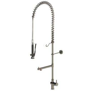 Echtermann CLASSIC CLEAN Einhebel-Standbatterie mit Schwenkventil, Schlauchlänge 1250mm