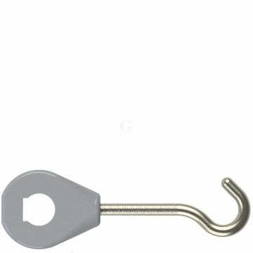 armag Brausehalter Pa66/VA grau mit Ring und VA-Schraube M8 X36.253.12.41