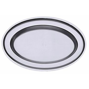 Contacto Bratenplatte, oval, gebördelt, 635 mm