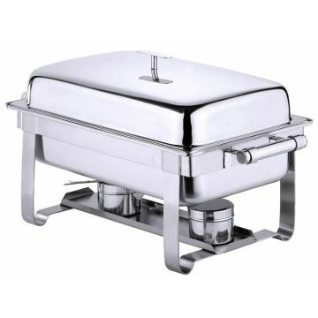 Contacto Chafing Dish GN 1/1, hochglänzend, zusätzl. elekt. Heizplatte