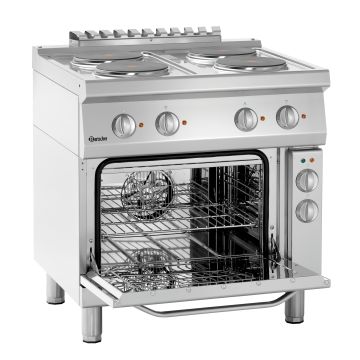 Bartscher Elektroherd 700 B800 4PL EBO mit Multifunktions-Backofen