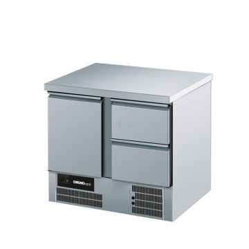 CHROMOnorm Kühltisch GN 1/1 mit 1 Tür und 2 Schubladen BR 795