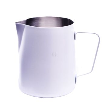 Coffway Milchkännchen mit Pulverbeschichtung 350 ml, weiß