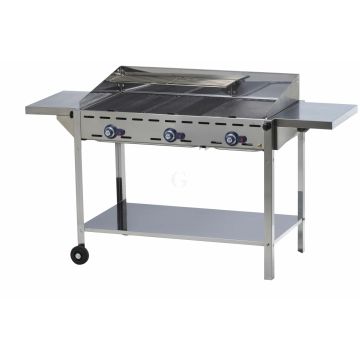 Hendi Grillsystem Green Fire 3 Brenner, 17,4 kW, 1078 x 612 x (H) 825 mm