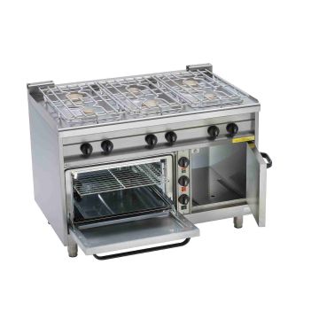 EKU Thermik 750 Gasherd PowerBurner mit Elektro-Jumbobackofen JGEH-6