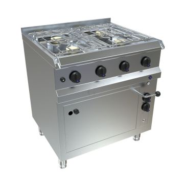 MKN Optima 700 Gas Herd 4-flammig mit E-Backofen 1 1/2 GN