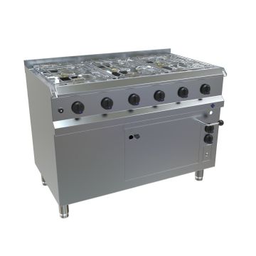 MKN Optima 700 Gas Herd 6-flammig mit E-Backofen 1 1/2 GN
