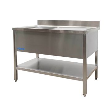 SARO Spültisch mit 1 Becken, links - 700 mm Tiefe, 1600mm