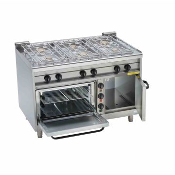 EKU Thermik 750 Gasherd PowerBurner mit Elektrobackofen GEHW-6