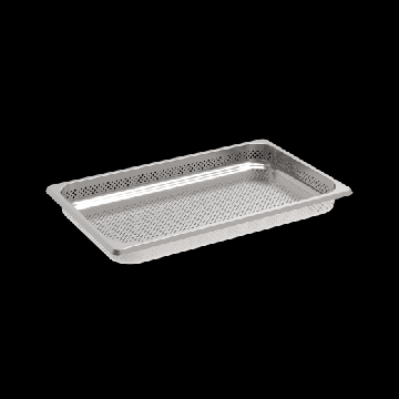 Rieber GastroNorm-Behälter GN 1/1 - 55 mm gelocht mit Stapelklappgriff