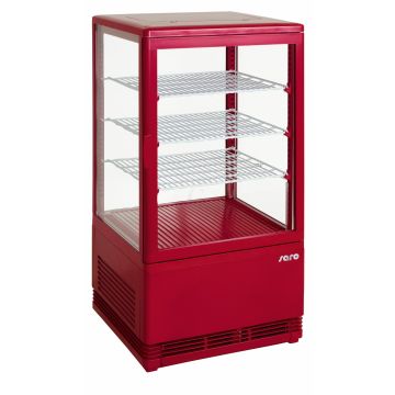 SARO Mini-Umluftkühlvitrine Modell SC 70 rot