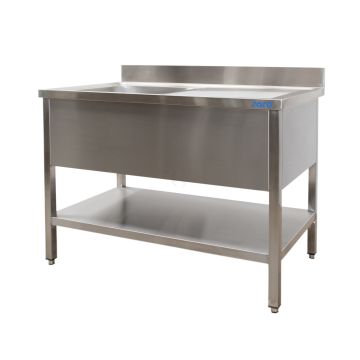 SARO Spültisch mit 1 Becken, links - 600 mm Tiefe, 1000mm