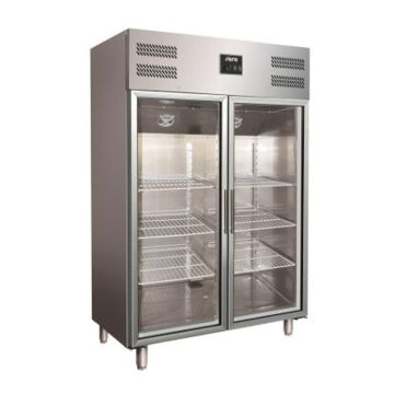 SARO Gewerbekühlschrank mit Glastür - 2/1 GN Modell GN 1200 TNG