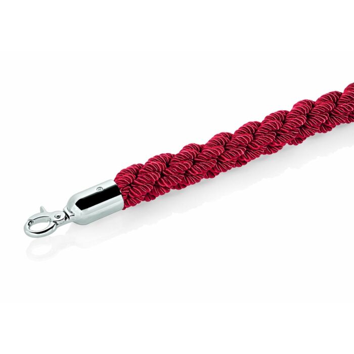 WAS Verbindungskordel Classic Ø 3,2 cm 1,5 m rot Polyester hochglanzpoliert verchromt