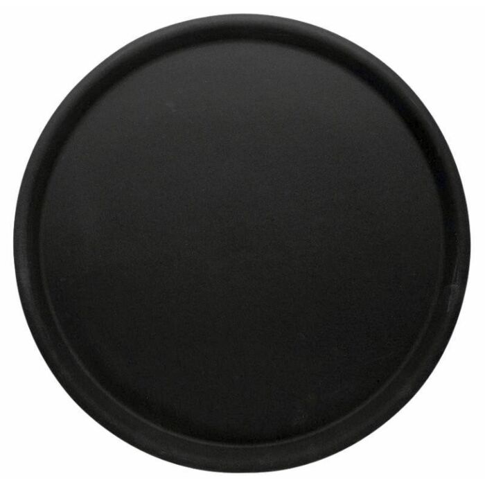 Contacto Tablett, rund, rutschfest, schwarz, 430 mm