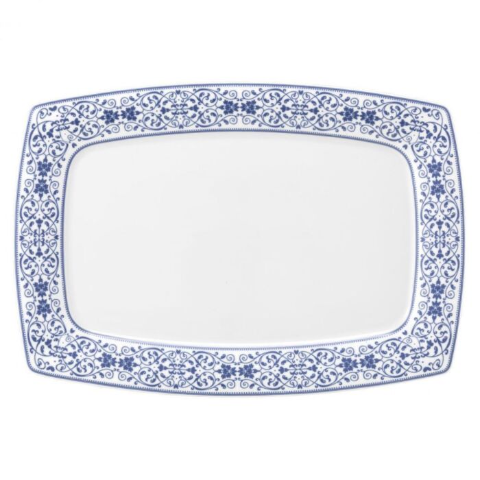 Seltmann Weiden Savoy Grand Blue Teller rechteckig 35x24,5 cm