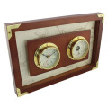 SeaClub Uhr und Barometer im Holzrahmen seitlich