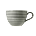 Seltmann Weiden BEAT Color Glaze Milchkaffeeobertasse 0,35 l mit Relief , perlgrau