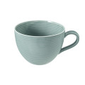 Seltmann Weiden BEAT Color Glaze Milchkaffeeobertasse 0,35 l mit Relief , arktisblau