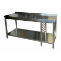 Edelstahl Arbeitstisch mit Auflagewinkel GN1/1 Serie Variabel-00